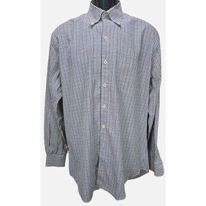 Peter Millar Mens Large Multicolor Check Button-Down Shirt